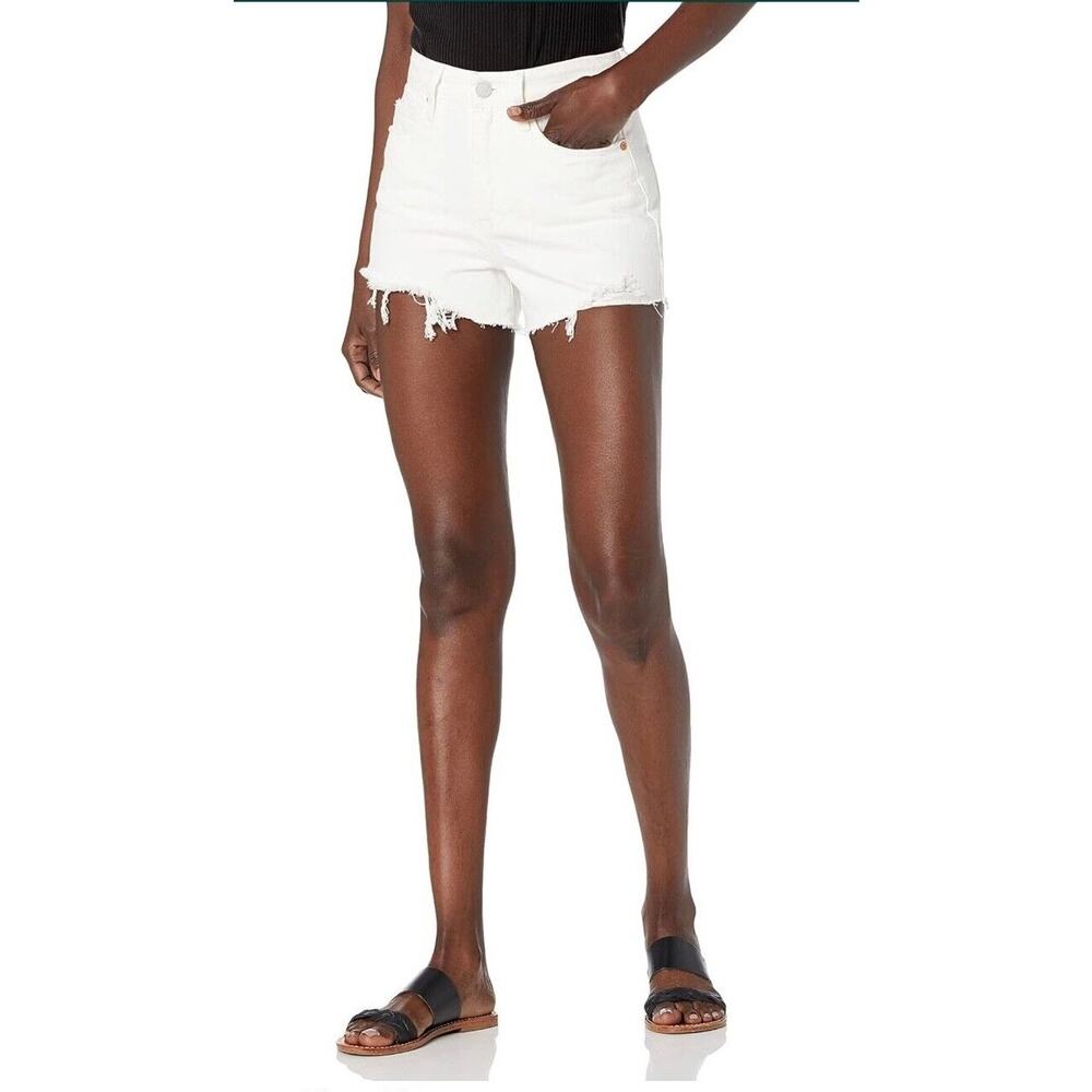 BLANKNYC Womens The Warren High Rise Shorts White Size 27 NWT B2